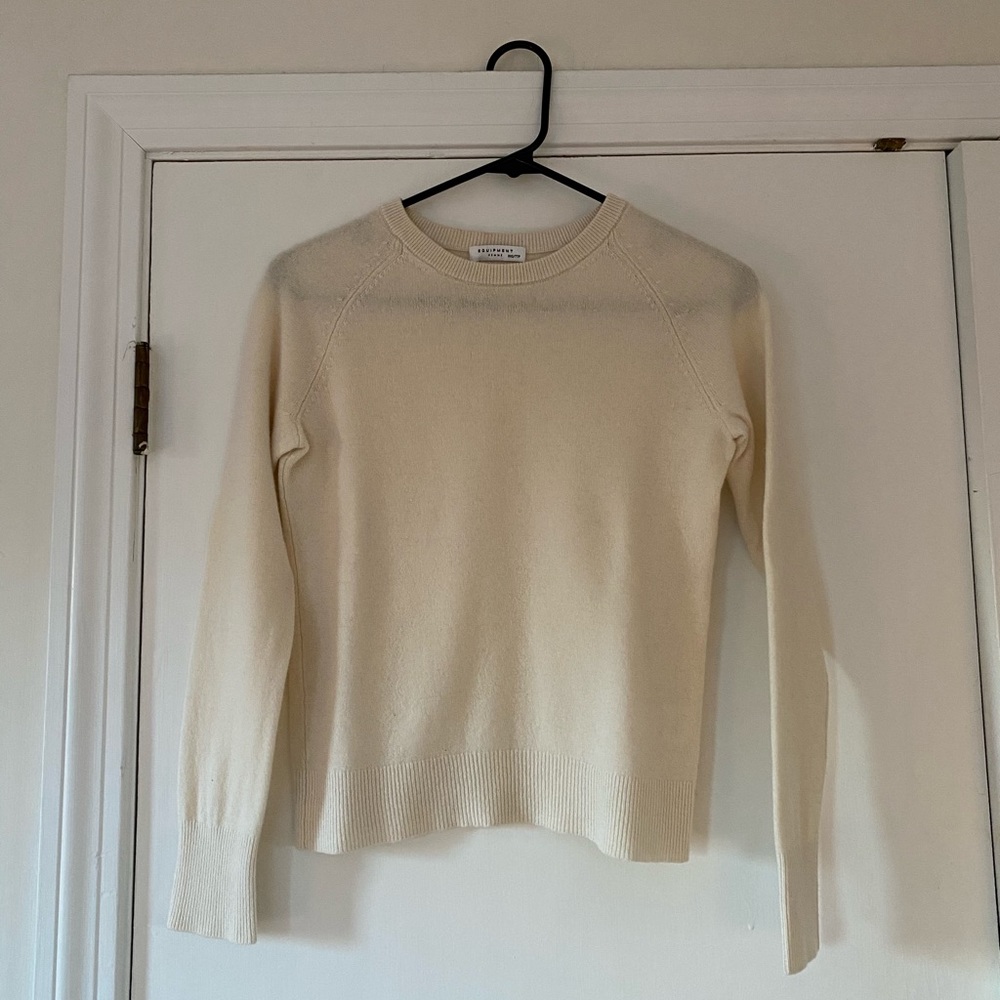 EQUIPMENT FEMME - cashmere ivory crew neck sweater